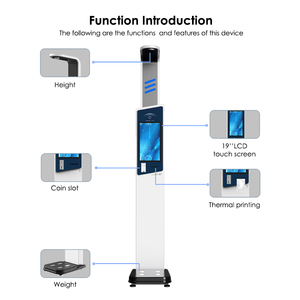 Báscula de Peso Corporal Humana con Pantalla Táctil LCD de <span class=keywords><strong>19</strong></span> Pulgadas, Fabricación ODM/OEM, con Medición de Grasa y IMC, Precisión de 0.<span class=keywords><strong>1</strong></span> kg, Báscula de Monedas y Altura - Product Image 2