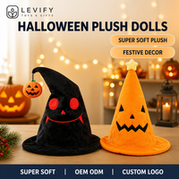 Muñecas de Bruja de Peluche de Halloween, Calabaza, Gato, Esqueleto, Adorno Colgante, Juguete de Peluche Súper Suave, OEM ODM, Set con Logotipo Personalizado