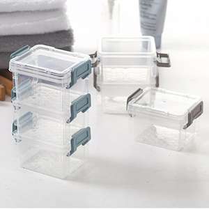 Scatola di Plastica Trasparente a 3 Strati con Coperchio, Contenitore Portatile Impilabile per Ufficio e <span class=keywords><strong>Casa</strong></span> - Product Image 6