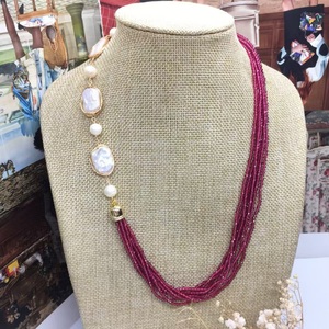 Fabricante de joyas, nuevo collar de múltiples hilos con cuentas de cristal hecho a mano, collar de perlas Diy elegante y de moda - Product Image 2