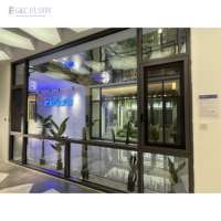 Fuson Super Casement Vente en gros Fenêtres en aluminium Fenêtre à battant en verre d'impact de haute sécurité Double vitrage Fenêtre à cadre en aluminium