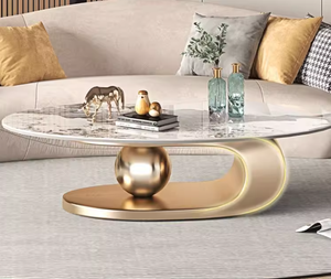 Luxury Rustic Farmhouse Style Coffee <strong>Table</strong> with Marble Top Home Dining and Office Use Factory <strong>Storage</strong> Tea Metal <strong>Side</strong> <strong>Table</strong> - Product Image 5