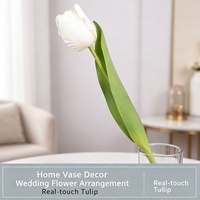 Tulipes transparentes en forme d'œuf, fleurs artificielles aquatiques jaunes, roses et oranges pour la décoration commerciale moderne et les mariages