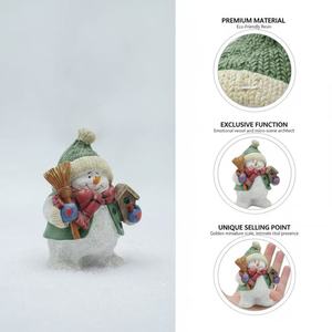 Resistente Statuetta del Piccolo <span class=keywords><strong>Maggiordomo</strong></span> nella Neve, Ornamento Natalizio a Forma di Pupazzo di Neve in Resina, Adatto per Decorazioni Natalizie - Product Image 2