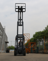 Chariot élévateur diesel HSLLIFT 3 tonnes pour déchargement de conteneurs/sacs, fourche de chargement inversée, déplaceur latéral hydraulique, barre transversale, pneus pleins