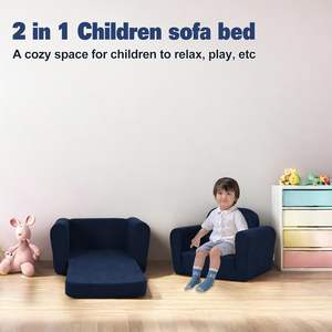 Simple Portable Modern Corduroy Fabric Toddler Chair Folded Kids Armchair Soft Cushion for 3 Years <b>Foam</b> Sofa for Dining Playroom - Product Image 5