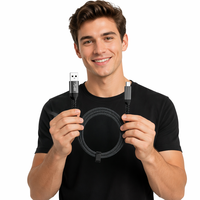 Kabel Data Pengisian Cepat 10Gbps Berkecepatan Tinggi dengan Anyaman Braided Type-C ke USB3.2 Gen2 untuk SSD/HDD