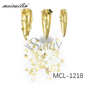 Forniture per unghie farfalla rame lucido 3d in lega d'arte Nai Charm arte decorazione per Nail Art - Product Image 4