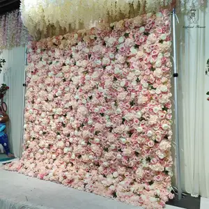 Ornamental Plants Home Decoration Standardize Premium Artificial Flowers Wall Backdrop For Wedding Decoration Direct Sale