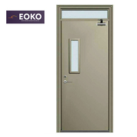 Porte coupe-feu EOKO homologuée 90 minutes avec panneau de vision et barre anti-panique pour bâtiment commercial, double battant, grande taille