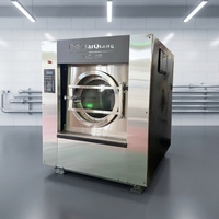 Équipement de blanchisserie pour hôtels commerciaux, machine à laver industrielle entièrement automatique en acier inoxydable de 100 kg à vendre