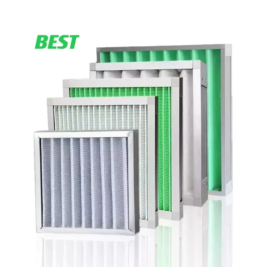 Panel Primär ofen HVAC Aluminium Pappe Filter rahmen Panel Plissee Luft Vorfilter Aktivkohle filter für Air System