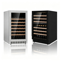 Vitrina Refrigerada Comercial Delgada para Vinos, de Una Puerta, con Temperatura Constante, para Cafetería, Hotel, Restaurante