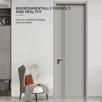 Porte en Bois Massif Polymère Chêne Cristal de Carbone, Anti-humidité, Fini, pour Cave à Vin, Chambre, Bureau, Salle à Manger, Intérieur, Supermarché