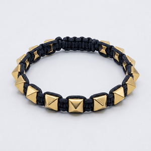 New Design Premium Quality Agate Golden Pyramid <b>Healing</b> Adjustable <b>Bracelets</b> Carved Shadow Carving Wholesale - Product Image 2