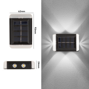 Lampe solaire murale décorative d'extérieur, éclairage ambiant supérieur et inférieur avec commande vocale - Product Image 6