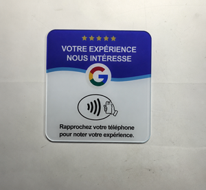 แผ่นอะคริลิค NFC สำหรับรีวิว Google รองรับหลายภาษา ชิป RFID 13.56MHz โปรแกรม URL ได้ กันน้ำ พร้อมกาวในตัว - Product Image 4
