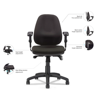 Chaise de bureau moderne pivotante pour réception, visiteurs et direction, avec réglage du dossier