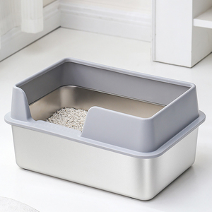 Petbuddy Semi-Closed High Sided <b>Cat</b> Litter <b>Box</b> with Excellent Ventilation - Product Image 1