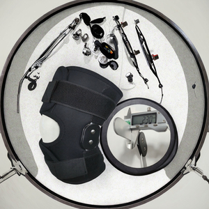 Coudière de sport professionnelle médicale antidérapante en Spandex et Nylon, à compression, anti-choc, pour la protection du ménisque et la protection des genoux lors de la pratique des activités physiques. - Product Image 3