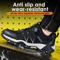 Léger anti-dérapant respirant fonction norme européenne en acier orteil prix d'usine chaussures de sécurité pour hommes travail