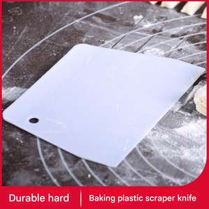 Grattoir à pâte et bol en plastique Coupe-pâte Grattoir à gâteau trapézoïdal Grattoir à crème Outil de cuisson - Product Image 2