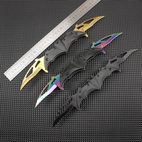 Couteau de poche pliable tactique de survie pour la chasse et le camping en plein air, couteau à lame double en acier inoxydable créatif