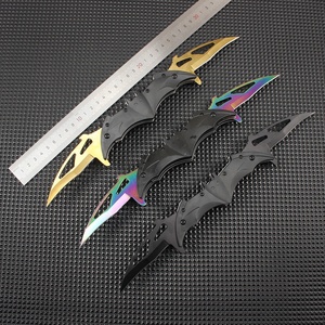 <span class=keywords><strong>Couteau</strong></span> de poche pliable tactique de survie pour la chasse et le camping en plein air, <span class=keywords><strong>couteau</strong></span> à lame double en acier inoxydable créatif - Product Image 6