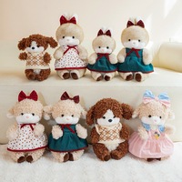 Série Nuo Nuo : Peluche Mouton, Lapin et Chien Habillés Mignons – Ensemble de Poupées en Peluche pour Cadeau d'Anniversaire et de Fête