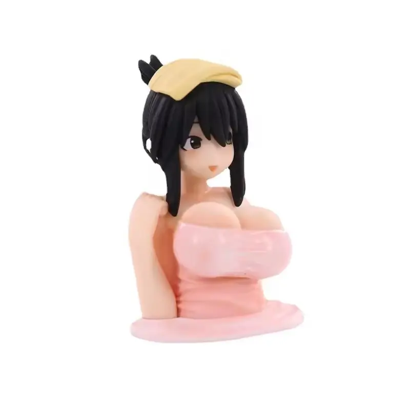 Kawaii Girls Anime Statue Sexy Doll Car Decoration Chest Shaking Bust Anime Toy