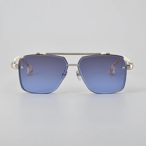 CH8239 Lunettes de soleil de créateur rectangulaires, style pilote, couleur marbre noir, marron, bleu, pour femmes et hommes, mode urbaine, vente en gros - Product Image 4