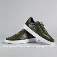 Sneakers décontractées pour hommes de créateurs italiens, élégantes, plates, de luxe, en cuir et daim cousus à la main, pour les voyages et la marche en plein air
