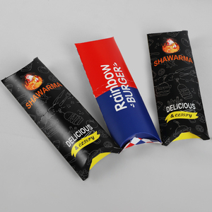 Boîte d'emballage <span class=keywords><strong>alimentaire</strong></span> jetable biodégradable personnalisée avec logo pour grillades, tartes, burritos, wraps et shawarmas à emporter - Product Image 4
