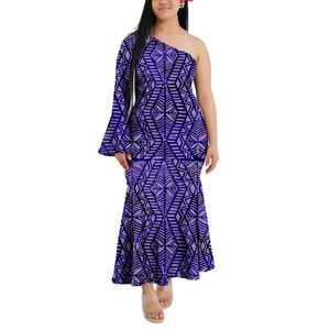 Abito Monospalla a Coda di Pesce con Design Tribale Polinesiano Elei, Moda Casual Trendy per Donna - Product Image 3