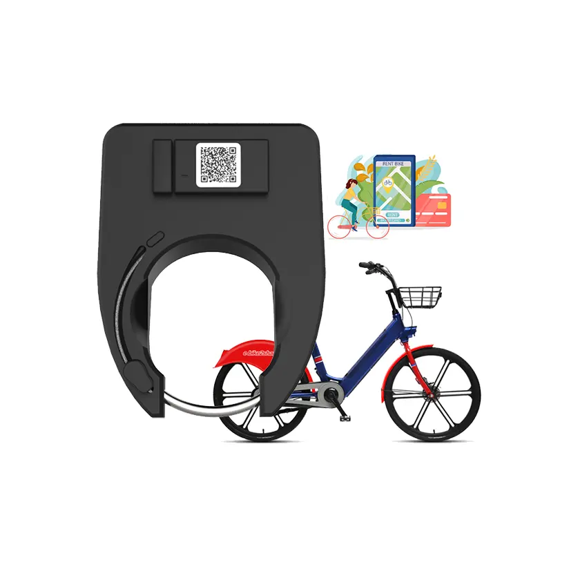 Remote Control Public Rental Cycle Solution 4G EBike Frame Wheel Lock Sharing Bicycle Nb-iot Shared Bike Smart Lock