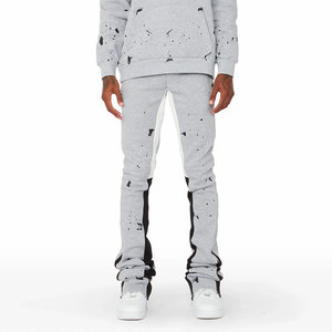 <span class=keywords><strong>Pantaloni</strong></span> Jogger da Uomo Grigio <span class=keywords><strong>con</strong></span> Schizzi di Vernice, Skinny, <span class=keywords><strong>con</strong></span> Pannello Laterale a Contrasto, <span class=keywords><strong>Pantaloni</strong></span> Streetwear, Logo Personalizzato, <span class=keywords><strong>Pantaloni</strong></span> Sportivi all'Ingrosso - Product Image 2