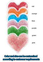 Packs de glace multifonctionnels en forme de cœur HANERSHI personnalisés avec billes de gel, pour soulager la douleur, le stress, chaud/froid
