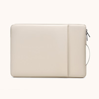 Housse d'ordinateur portable minimaliste urbaine tendance 14-16 pouces, grande pochette antichoc en polyester pour ordinateur portable, poche latérale de rangement, unisexe, couleur unie