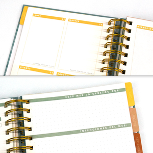 2026 2027 bán buôn tùy chỉnh personalizadas xoắn ốc Tây Ban Nha A5 hàng tuần kế hoạch chương trình nghị sự máy tính xách tay với Tab và hộp giấy - Product Image 5