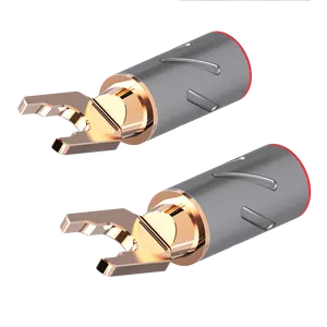 Rasantek Zuiver Koper Spade Speaker Y Connector Speaker Terminal Spade Plug Voor Versterker