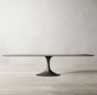 Table à manger longue convertible rustique pour la maison et l'hôtellerie, meubles en bois personnalisables