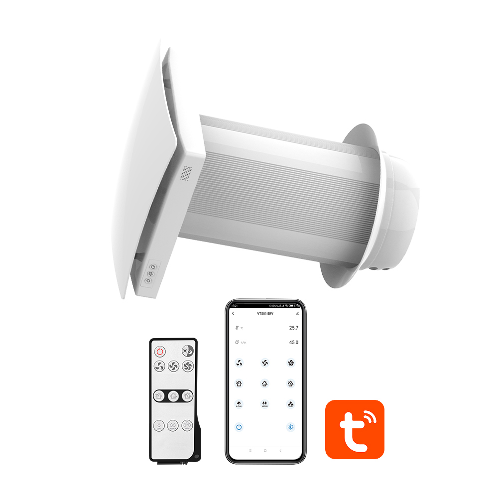 KCVENTS VT501 Wifi mobile tuya управление через приложение тепловосстанавливающая Вентиляция с фильтром