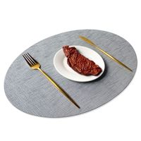 Dessous de verre élégants double face en cuir PVC pour restaurants, style classique, vente en gros, résistants à la chaleur