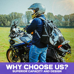Free Sample Wholesale Men's Hard Motorbike Large Capacity PVC Nylon Lined Waterproof <b>Motorcycle</b> Backpack Riding <b>Helmet</b> <b>Bag</b> - Product Image 2