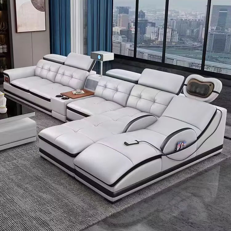 Luxury Modern Electric Massage Sofa Set Furniture Leather Recliner Living  Room Sofa Set Furniture