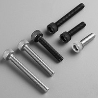 Vis à tête cylindrique à six pans creux en acier inoxydable A2 DIN 912, filetage complet, M2, M2.5, M3, M4, M5, M6, M8