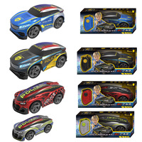 Voiture RC personnalisée 2,4 GHz 4 canaux à changement de voix, fonction d'envoi vocal à une touche, jouet acrobatique pour enfants, son et lumières intérieurs/extérieurs, cadeau