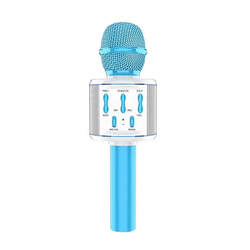 Microphone karaoké sans fil bluetooth, Microphone intelligent portatif, Machine à haut-parleur, pour réunion en société, famille, fête d'enfants