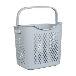 Panier à linge moderne en plastique HALO avec poignée, panier de rangement ajouré, panier à linge sale portable pour chambre, salle de bain, maison - Product Image 5