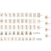 Ensemble de Mahjong de Noël en acrylique rose, 160 tuiles, jeu de Mahjong sur le thème des fêtes, cadeau